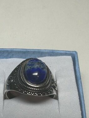 Sterling Silver Lapis Lazuli Statement Ring